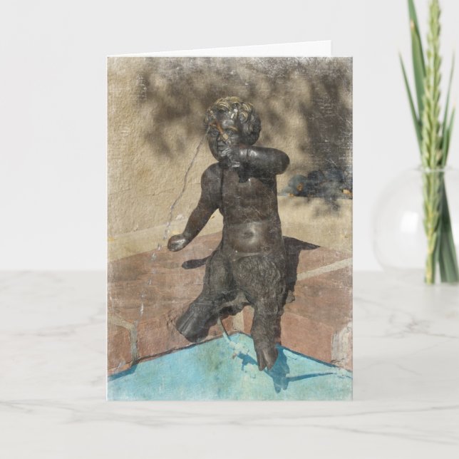 Satyr Fountain, Birthday Card (Front)