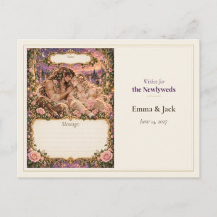 Satyr Wedding Guest Book Wishes Postcard