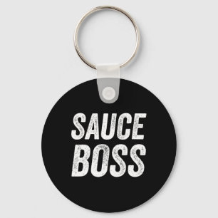 Sauce Boss Chef Bbq Cook Food Humorousa Key Ring