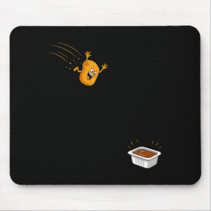 Sauce Dive Funny Flying Chicken Nugget Cartoon Mouse Mat