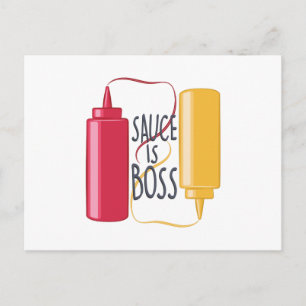 Sauce Is Boss Postcard