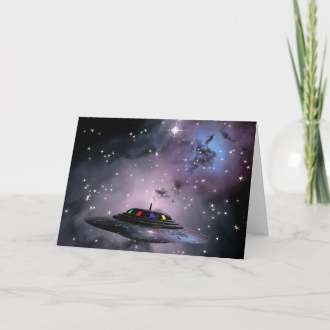 Saucer in space card (Front)