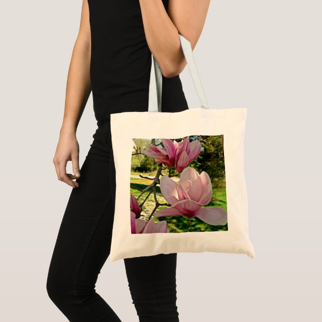 Saucer Magnolia Blossom Bag – Personalised (Front (Product))