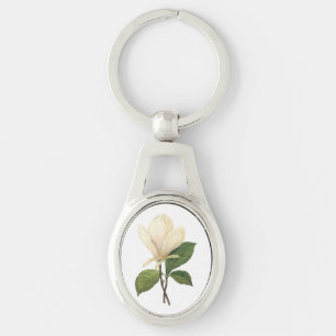 saucer magnolia(Magnolia soulangiana) by Redouté Key Ring