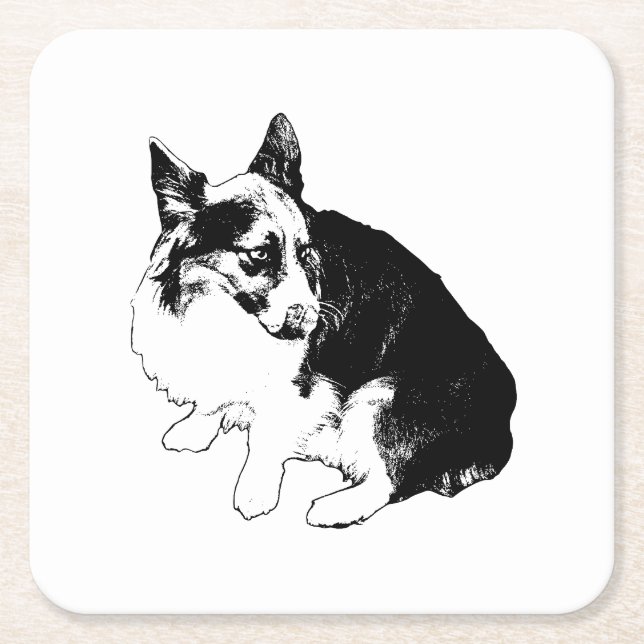 Saucer Sentinel Square Paper Coaster (Front)