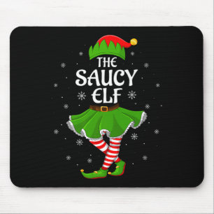 Saucy Elf Christmas Family Girls Women Elf Squad X Mouse Mat