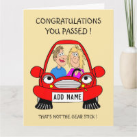 Saucy just passed driving test card