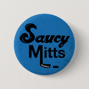 Saucy Mitts Hockey Flair 6 Cm Round Badge
