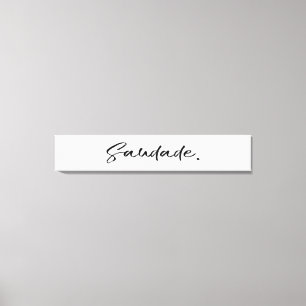 Saudade Black Canvas Print