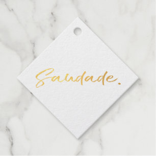 Saudade Black Gold Favour Tags