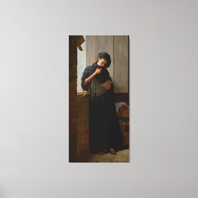Saudade Longing by Jose Ferraz de Almeida Júnior Canvas Print (Front)