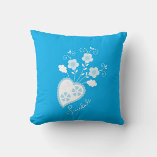 Saudade means I miss you Portuguese heart Cushion