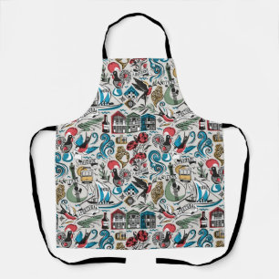 Saudade // popular motifs from Portugal Apron