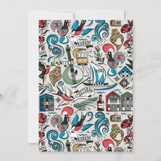 Saudade // popular motifs from Portugal Thank You Card (Front)