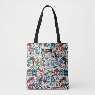 Saudade // popular motifs from Portugal Tote Bag