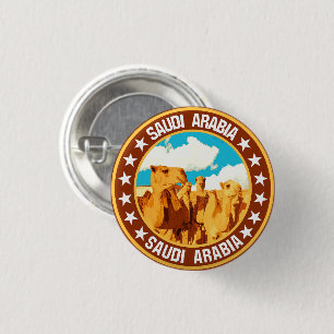 Saudi Arabia                                       3 Cm Round Badge