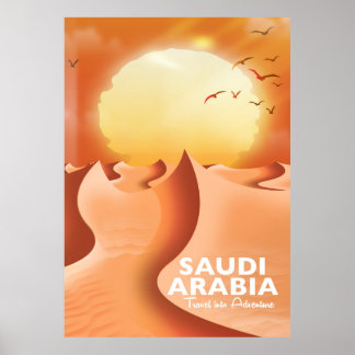 Saudi Arabia By Air travel poster