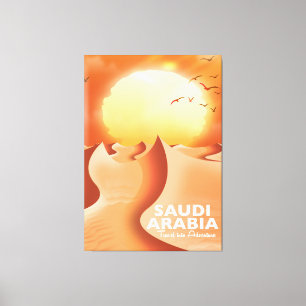 Saudi Arabia By Air travel poster Canvas Print