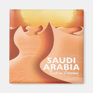 Saudi Arabia By Air travel poster Magnet