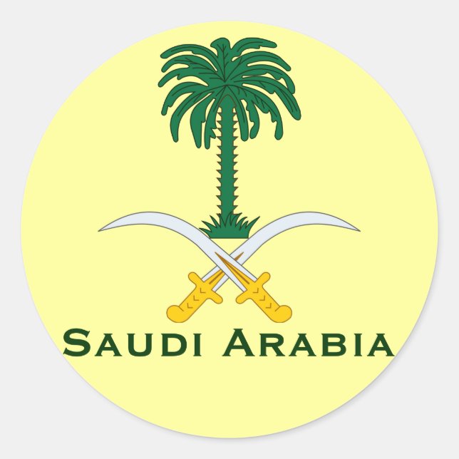 Saudi Arabia Circular Sticker* Classic Round Sticker (Front)