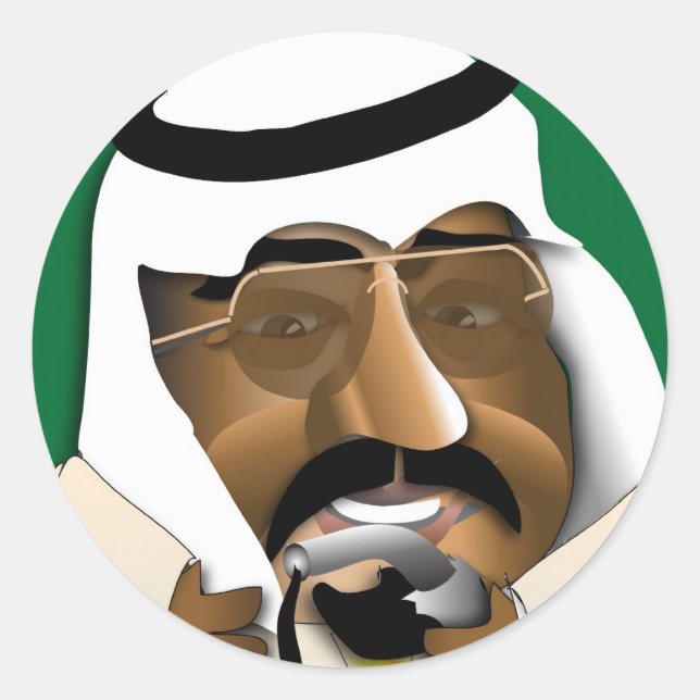 Saudi Arabia Classic Round Sticker (Front)