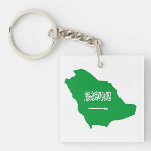 saudi arabia country flag shape map symbol key ring