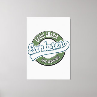 Saudi Arabia explorer into adventure logo Canvas Print