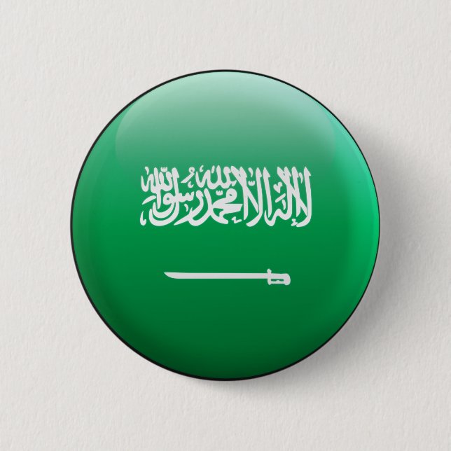 Saudi Arabia Flag 6 Cm Round Badge (Front)