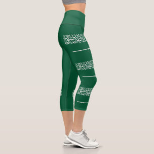 Saudi Arabia Flag Capri Leggings