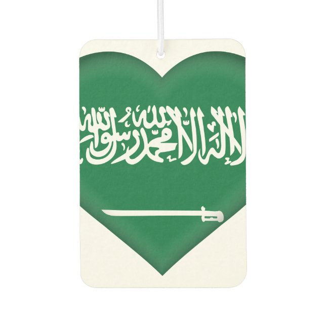 Saudi Arabia Flag Car Air Freshener (Front)