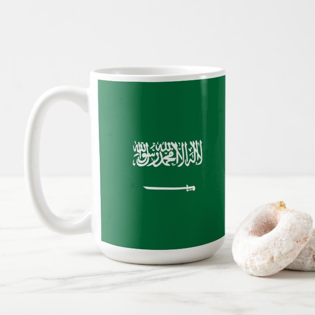 Saudi Arabia flag Coffee Mug (With Donut)