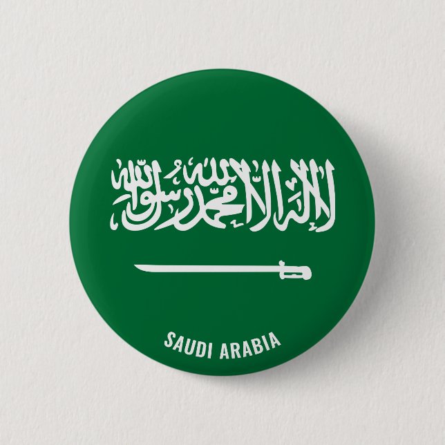 Saudi Arabia Flag Cute Patriotic 6 Cm Round Badge (Front)