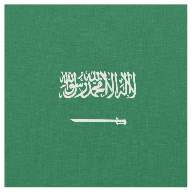 Saudi Arabia flag Fabric (Close Up)