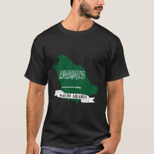 Saudi Arabia flag map T-Shirt
