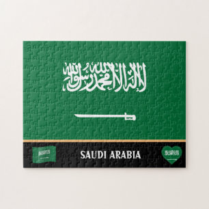 Saudi Arabia Flag & Saudi country / Saudi Arabia Jigsaw Puzzle