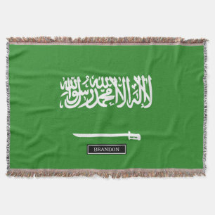 Saudi Arabia Flag Throw Blanket