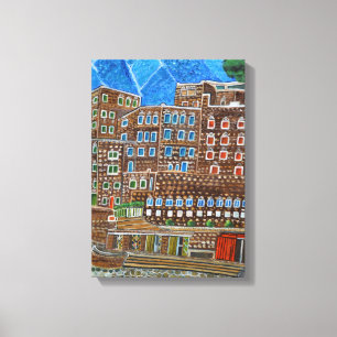 Saudi Arabia Gingerbread Village Rijal Almaa Canvas Print