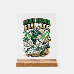 Saudi Arabia Goal Mode Skeleton Striker Nations Dy Acrylic Sign