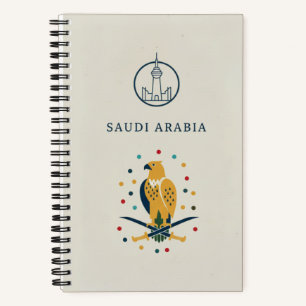 Saudi Arabia Heritage & Golden Falcon Photo Notebook