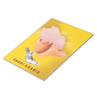 Saudi Arabia illustrated travel poster. Notepad