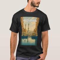 Saudi Arabia Illustration Travel Art Vintage