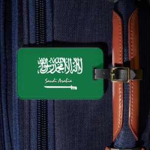 Saudi Arabia Luggage Tags, patriotic Saudi Flag Tag