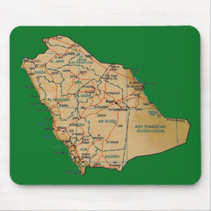 Saudi Arabia Map Mousepad