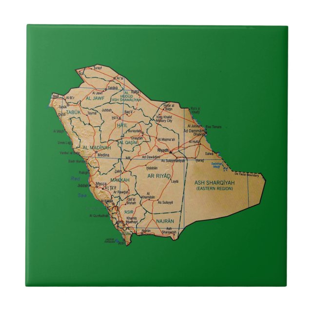 Saudi Arabia Map Tile (Front)