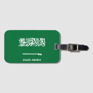Saudi Arabia National Flag Patriotic Luggage Tag
