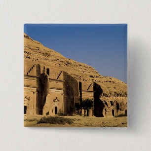 Saudi Arabia, site of Madain Saleh, ancient 2 15 Cm Square Badge