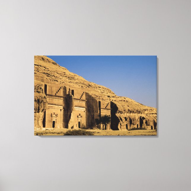Saudi Arabia, site of Madain Saleh, ancient 2 Canvas Print (Front)
