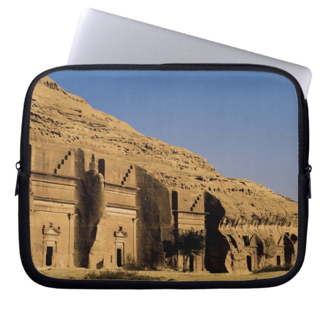Saudi Arabia, site of Madain Saleh, ancient 2 Laptop Sleeve (Front)