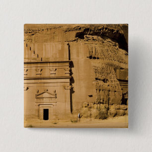 Saudi Arabia, site of Madain Saleh, ancient 3 15 Cm Square Badge