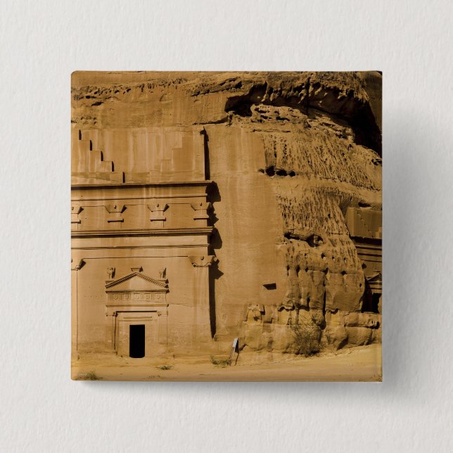 Saudi Arabia, site of Madain Saleh, ancient 3 15 Cm Square Badge (Front)